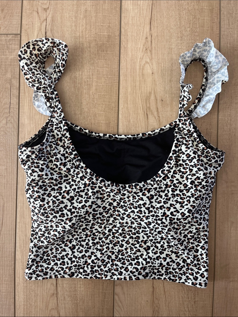 Leopard Print Ruffle Strap Midkini - Picture 4 of 5